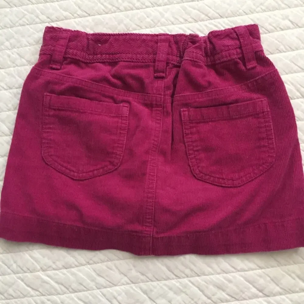 Girls Old Navy Corduroy Skirt Sz 6 adjustable waist Pink Skirt Fall Preppy